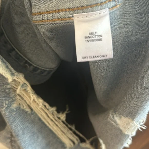 VEVERET Jean Jacket Button Down Western Distressed Women Size Small - Picture 9 of 12